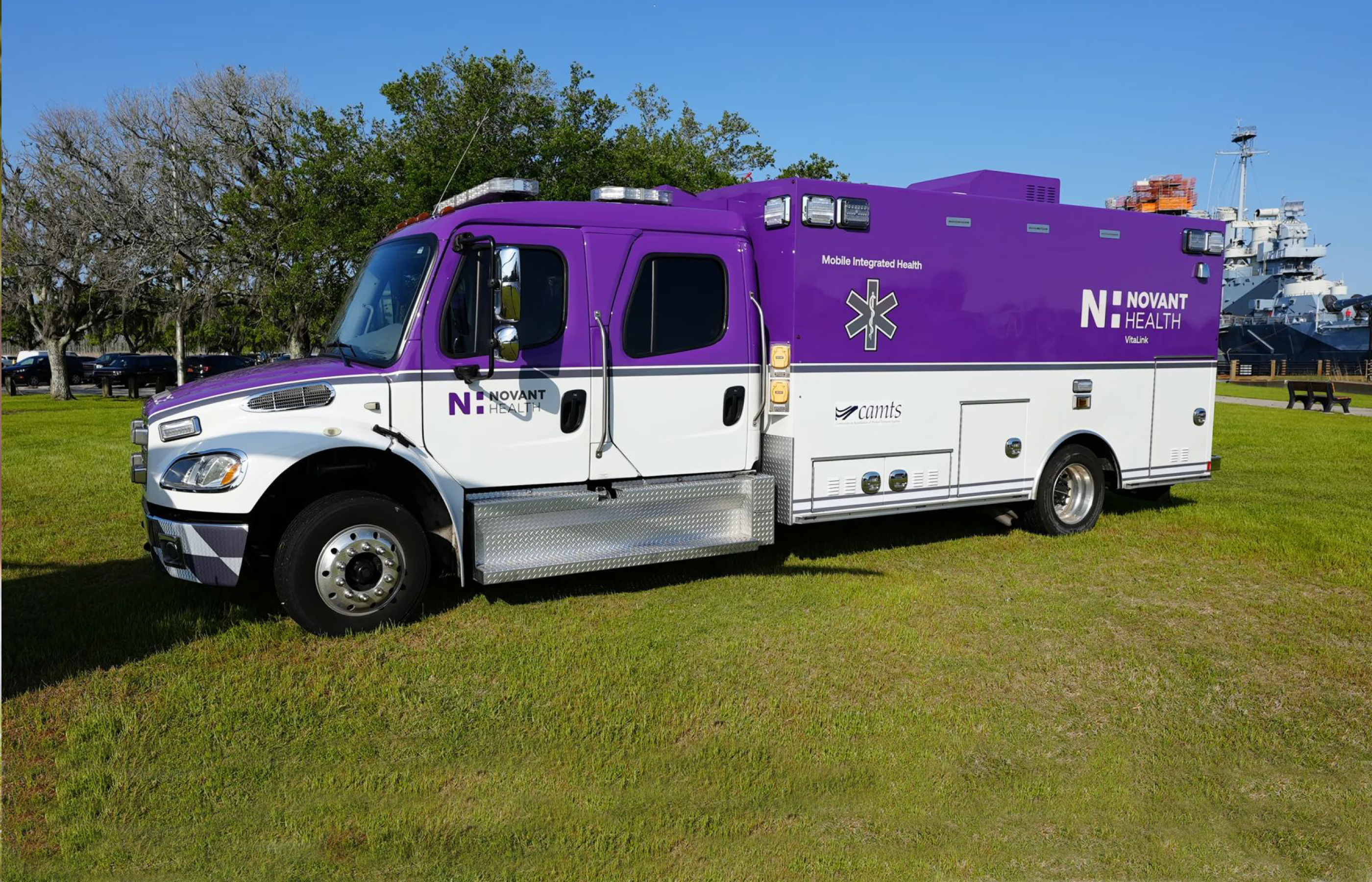 Novant Health Vitalink Ambulance at the Battleship in Wilmington, NC